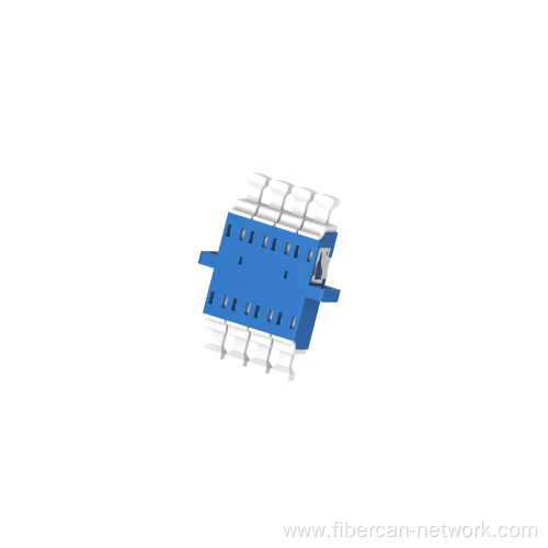 LC Quad Fiber Optic Adaptor With Flange Without Shutter